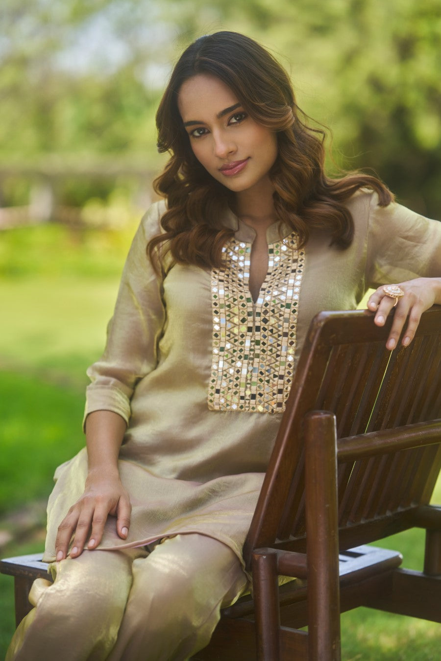 Ishya suit Golden