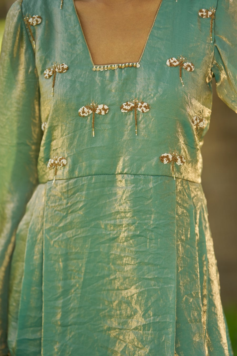 Sanjh suit Green