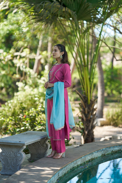 Owais Suit Pink