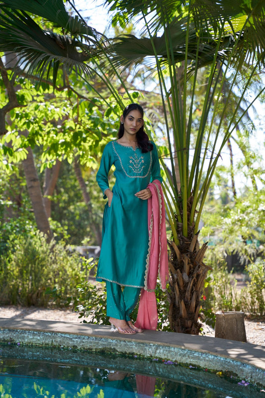 Owais Suit Green