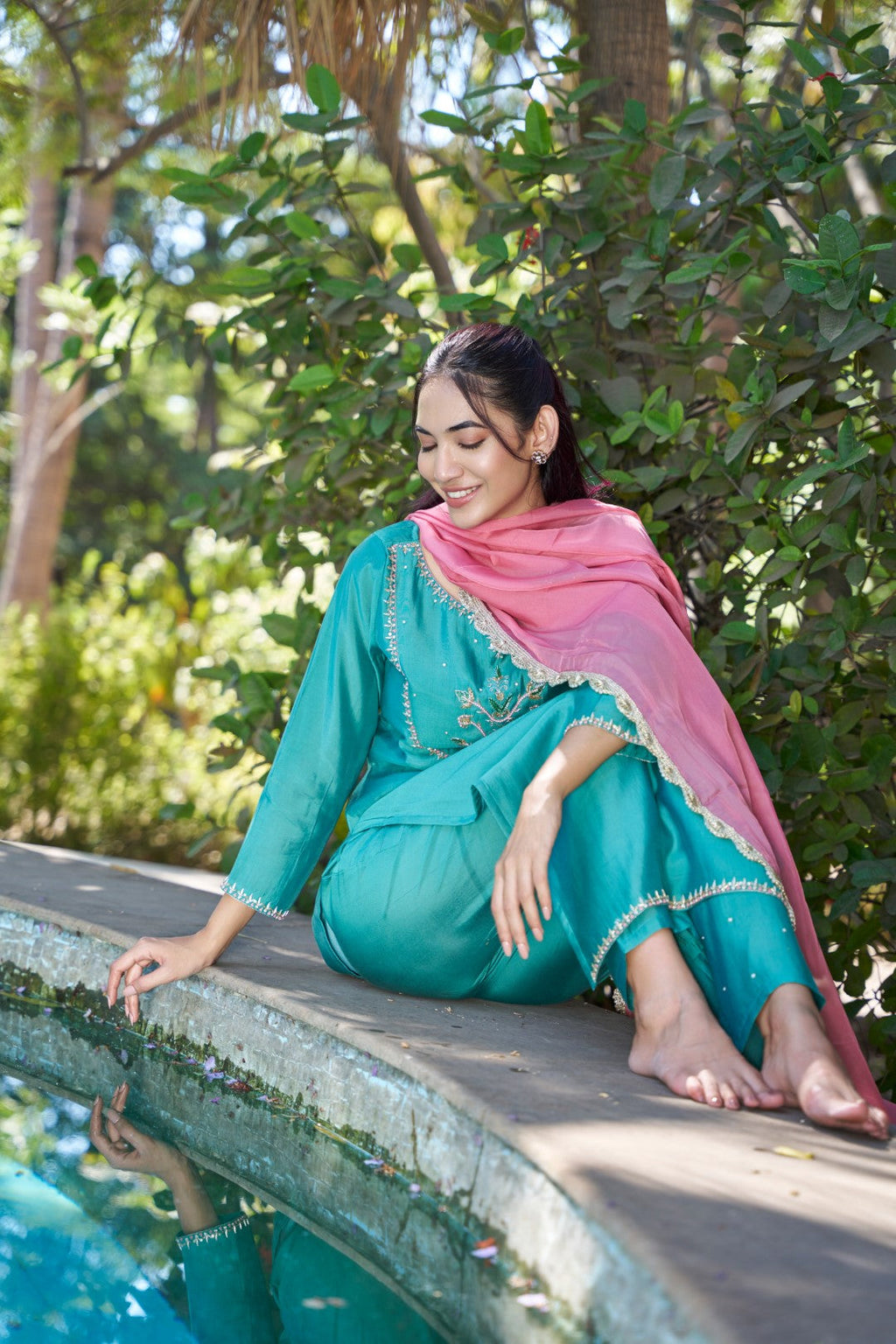 Owais Suit Green