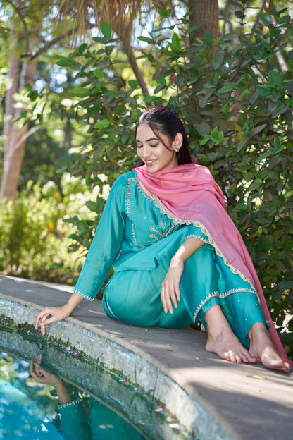 Owais Suit Green