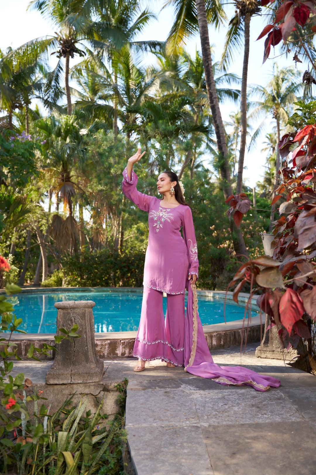 Gulbahar suit Purple