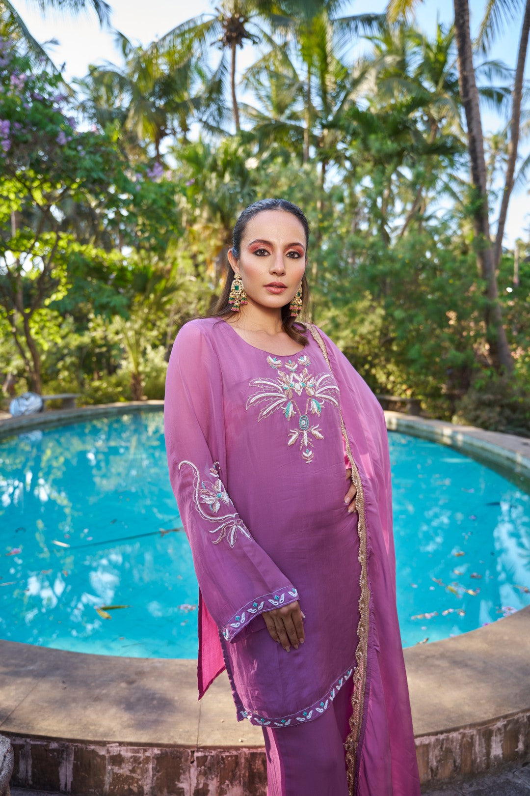 Gulbahar suit Purple